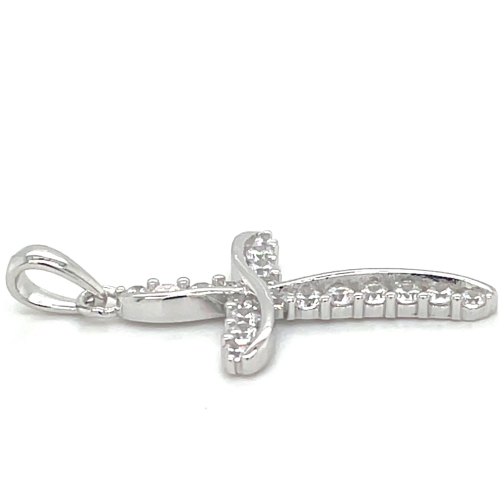 organische kruis zilver met veel zirkoina steentjes - 600977 organische kruis zilver met veel zirkoina steentjes - 600977