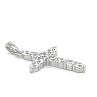 kruis zilver met veel zirkonia steentjes - 600978 kruis zilver met veel zirkonia steentjes - 600978