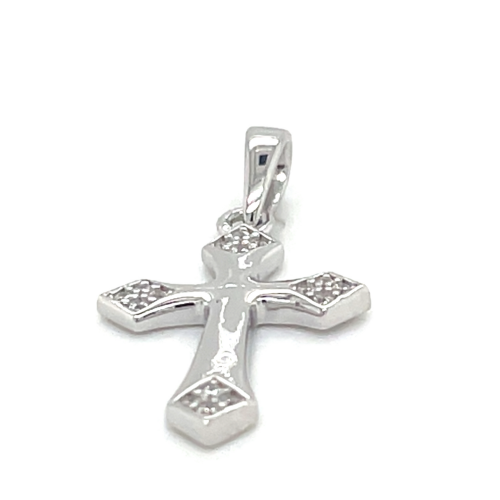 Kruisje in zilver met zirkonia steentjes - 600979 Kruisje in zilver met zirkonia steentjes - 600979