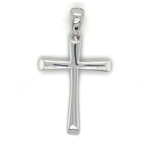 groot kruis zilver glimmend afgewerkt 37mm - 600983 groot kruis zilver glimmend afgewerkt 37mm - 600983