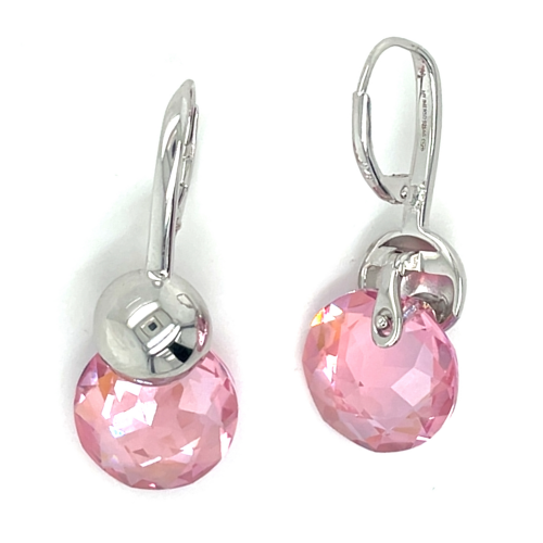 oorhangers carezza met licht rose shimmer kristal - 600994 oorhangers carezza met licht rose shimmer kristal - 600994