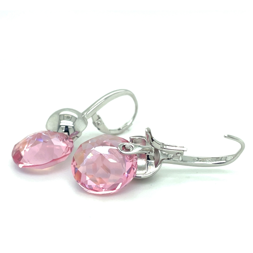 oorhangers carezza met licht rose shimmer kristal - 600994 oorhangers carezza met licht rose shimmer kristal - 600994