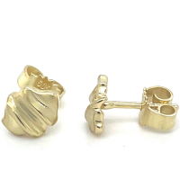 Oorknoppen geel goud bewerkt - 601000 Oorknoppen geel goud bewerkt - 601000