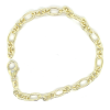 armband zilver met goud kleurig - 601004 armband zilver met goud kleurig - 601004