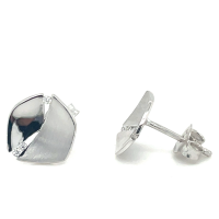 Grote oorknoppen in zilver met zirkonia steentjes - 601006 Grote oorknoppen in zilver met zirkonia steentjes - 601006