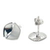 Grote oorknoppen in zilver met zirkonia steentjes - 601006 Grote oorknoppen in zilver met zirkonia steentjes - 601006