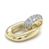 goudkleurige oorknoppen in zilver met zirkonia steentjes hangend - 601008 goudkleurige oorknoppen in zilver met zirkonia steentjes hangend - 601008
