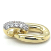 goudkleurige oorknoppen in zilver met zirkonia steentjes hangend - 601008 goudkleurige oorknoppen in zilver met zirkonia steentjes hangend - 601008