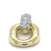 goudkleurige oorknoppen in zilver met zirkonia steentjes hangend - 601008 goudkleurige oorknoppen in zilver met zirkonia steentjes hangend - 601008