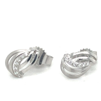 zilver oorknoppen met zirkonia steentjes - 601012 zilver oorknoppen met zirkonia steentjes - 601012
