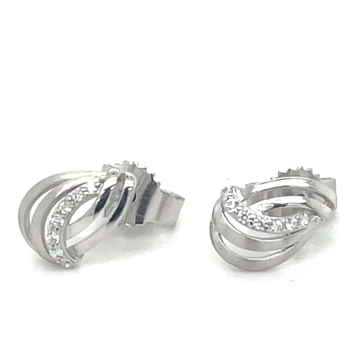 zilver oorknoppen met zirkonia steentjes - 601012 zilver oorknoppen met zirkonia steentjes - 601012
