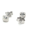 zilver oorknoppen vierkant gebold - 601013 zilver oorknoppen vierkant gebold - 601013