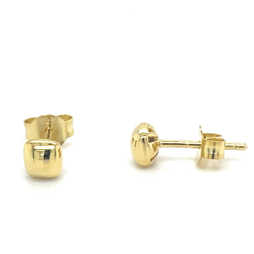 zilver oorknoppen vierkant gebold - 601014