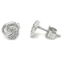 zilver oorknoppen 3 cirkels in 1 met zirkonia steentjes - 601015 zilver oorknoppen 3 cirkels in 1 met zirkonia steentjes - 601015