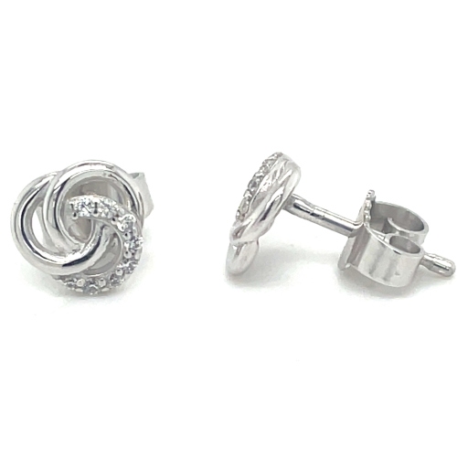 zilver oorknoppen 3 cirkels in 1 met zirkonia steentjes - 601015 zilver oorknoppen 3 cirkels in 1 met zirkonia steentjes - 601015