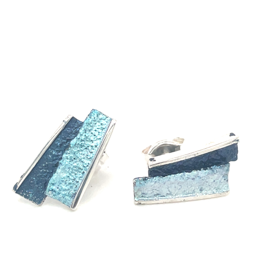 Arior oorknoppen klein Troia blauw - formanentera in zilver - 601018 Arior oorknoppen klein Troia blauw - formanentera in zilver - 601018