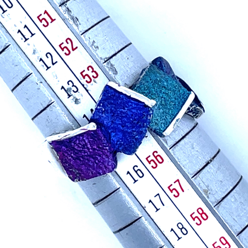 Arior ring Kiros blauw paars groen maat 55 - 601031 Arior ring Kiros blauw paars groen maat 55 - 601031