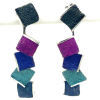 Arior blauw paars en groene oorhangers Kiros - 601033 Arior blauw paars en groene oorhangers Kiros - 601033