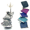 Arior blauw paars en groene oorhangers Kiros - 601033 Arior blauw paars en groene oorhangers Kiros - 601033