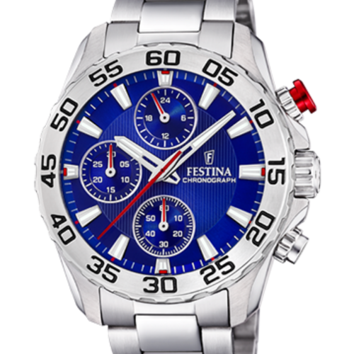 Festina chronograaf horloge blauw klein F20457/2 - 601066 Festina chronograaf horloge blauw klein F20457/2 - 601066
