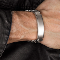 Lotus sgraveerarmband heren staal - 601069