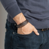 armband van Lotus style in het leer en staal - 601070 armband van Lotus style in het leer en staal - 601070