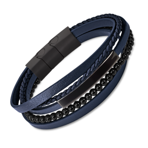 armband blauwe leer voor heren van lotus staal - 601071 armband blauwe leer voor heren van lotus staal - 601071