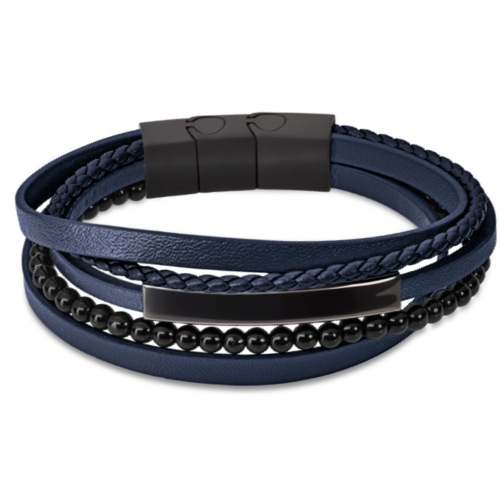 armband blauwe leer voor heren van lotus staal - 601071 armband blauwe leer voor heren van lotus staal - 601071