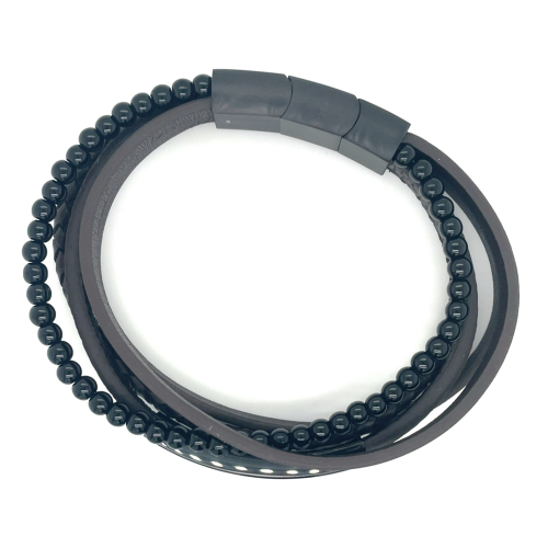 Bruin leren armband voor heren van lotus staal - 601072 Bruin leren armband voor heren van lotus staal - 601072