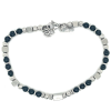 stalen armband met zwart en stalen kralen - 601079 stalen armband met zwart en stalen kralen - 601079