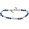 armband van lotus style stalen armband met blauwe en stalen kralen - 601080 armband van lotus style stalen armband met blauwe en stalen kralen - 601080