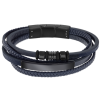 lotus style blauw lederen armband met zwart staal LS2407 2-1 - 601085 lotus style blauw lederen armband met zwart staal LS2407 2-1 - 601085