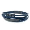 lotus style blauw lederen armband met zwart staal LS2407 2-1 - 601085 lotus style blauw lederen armband met zwart staal LS2407 2-1 - 601085