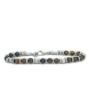 bruine en stalen kralen in lotus style kralenarmband 20- 22cm - 601086 bruine en stalen kralen in lotus style kralenarmband 20- 22cm - 601086