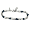 lotus style kralenarmband met stalen en zwarte kralen 19.5 -21cm - 601088 lotus style kralenarmband met stalen en zwarte kralen 19.5 -21cm - 601088