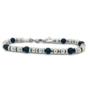 lotus style kralenarmband met stalen en zwarte kralen 19.5 -21cm - 601088 lotus style kralenarmband met stalen en zwarte kralen 19.5 -21cm - 601088