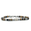 kralenarmband bruin van lotus style, stalen en bruine kralen 19.5-21cm - 601089 kralenarmband bruin van lotus style, stalen en bruine kralen 19.5-21cm - 601089