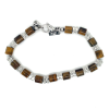 kralen armband lotus style stalen en bruine kralen - 601092 kralen armband lotus style stalen en bruine kralen - 601092