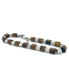 kralen armband lotus style stalen en bruine kralen - 601092 kralen armband lotus style stalen en bruine kralen - 601092