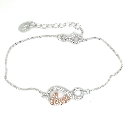 zilveren armband van lotus met een infinity teken en love erin geschreven - 601093 zilveren armband van lotus met een infinity teken en love erin geschreven - 601093