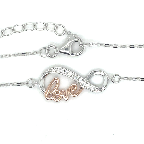 zilveren armband van lotus met een infinity teken en love erin geschreven - 601093 zilveren armband van lotus met een infinity teken en love erin geschreven - 601093