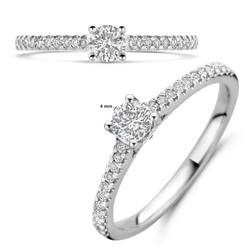 wit gouden ring met lab grown diamant 0.39ct h si maat 52 - 601100 wit gouden ring met lab grown diamant 0.39ct h si maat 52 - 601100