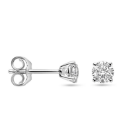 oorknoppen wit goud met lab grown diamant 0.50ct (2x 0.25ct) h si 4 mm - 601101 oorknoppen wit goud met lab grown diamant 0.50ct (2x 0.25ct) h si 4 mm - 601101