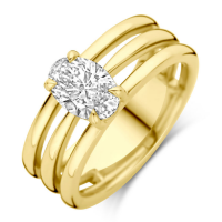prachtige gouden ring met grote lab grown diamant 1.00ct h si maat 53,5 - 601104 prachtige gouden ring met grote lab grown diamant 1.00ct h si maat 53,5 - 601104
