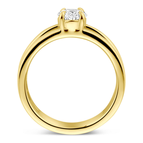 prachtige gouden ring met grote lab grown diamant 1.00ct h si maat 53,5 - 601104 prachtige gouden ring met grote lab grown diamant 1.00ct h si maat 53,5 - 601104