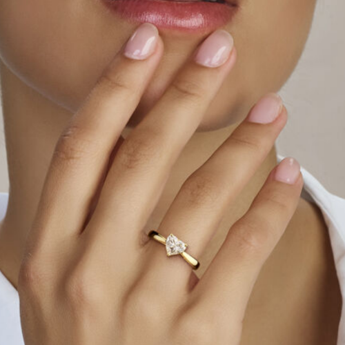 diamanten ring lab grown 1.00ct h si goud maat 54 - 601107 diamanten ring lab grown 1.00ct h si goud maat 54 - 601107