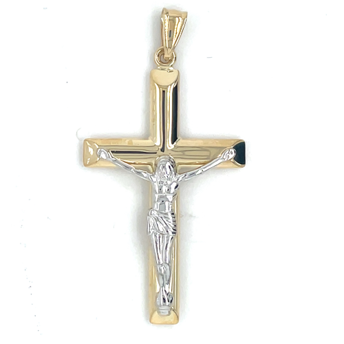 Gouden kruis hanger met corpus - 601108 Gouden kruis hanger met corpus - 601108