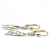 Gouden oorhanger lang met zirkonia steentje - 601115 Gouden oorhanger lang met zirkonia steentje - 601115