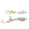 Gouden oorhanger lang met zirkonia steentje - 601115 Gouden oorhanger lang met zirkonia steentje - 601115