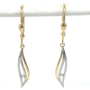 Gouden oorhanger lang met zirkonia steentje - 601115 Gouden oorhanger lang met zirkonia steentje - 601115